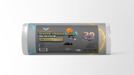 Voltura White Trash Bag Roll size 50 cm X 55 cm 20 Bags