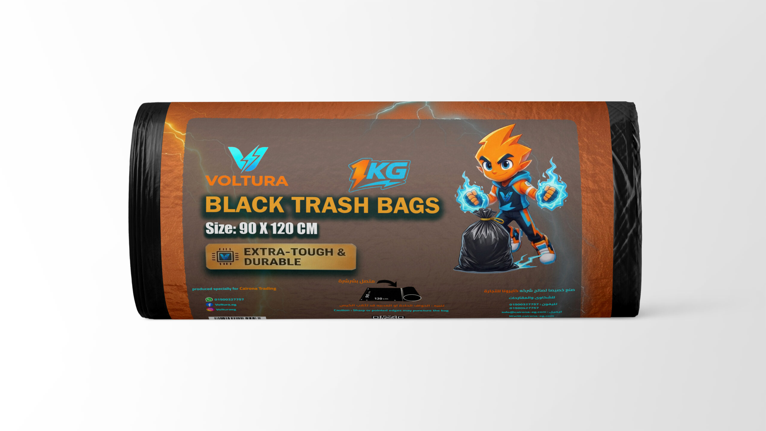 55 Voltura Trash Bag Roll size 90 cm X 120 cm 1 Kg - Image 1